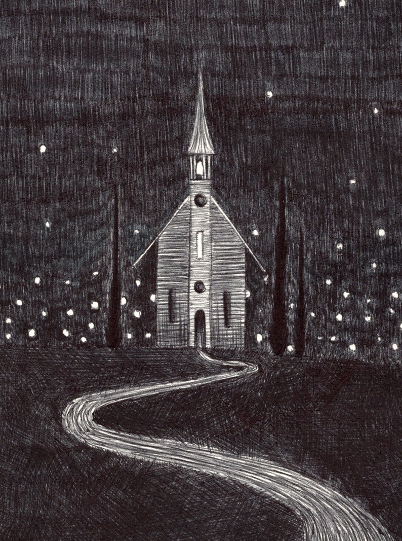 Ballpoint Pen Art The Beckoning 8x10 Art Print