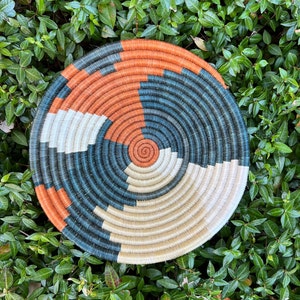 Wall Basket, Hanging Wall Basket, African Basket, Wall Decor, Decorative Bowl, Desert Sunset Abstract