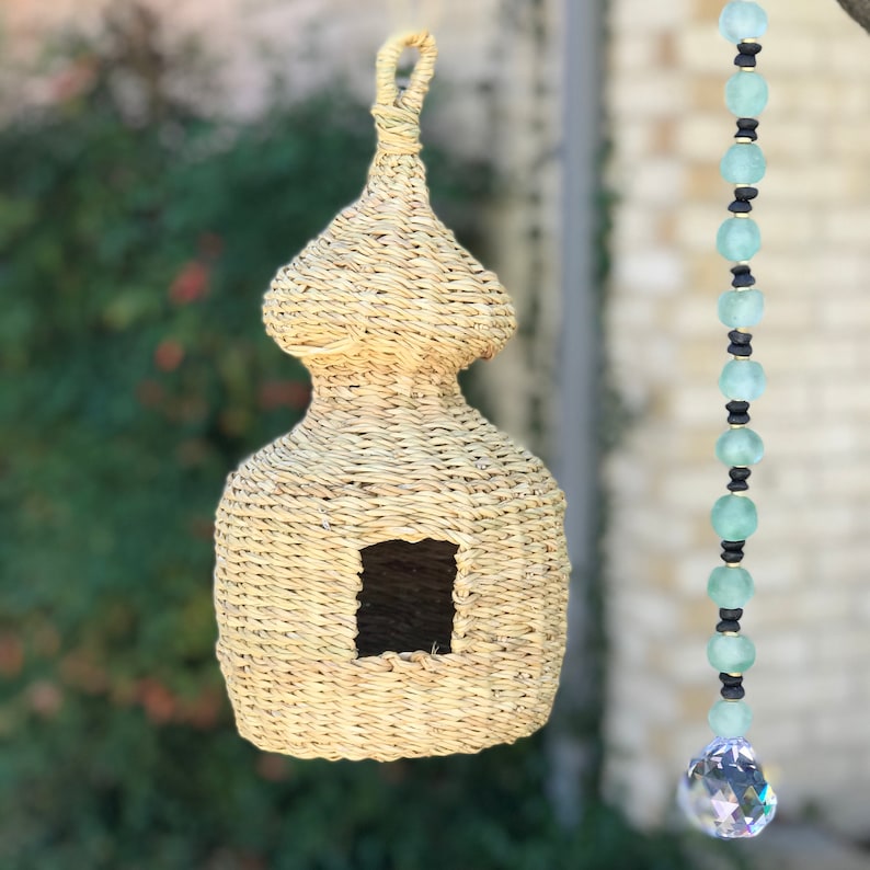 Pagoda Birdhouse Boho Birdhouse Handwoven Birdhouse Etsy