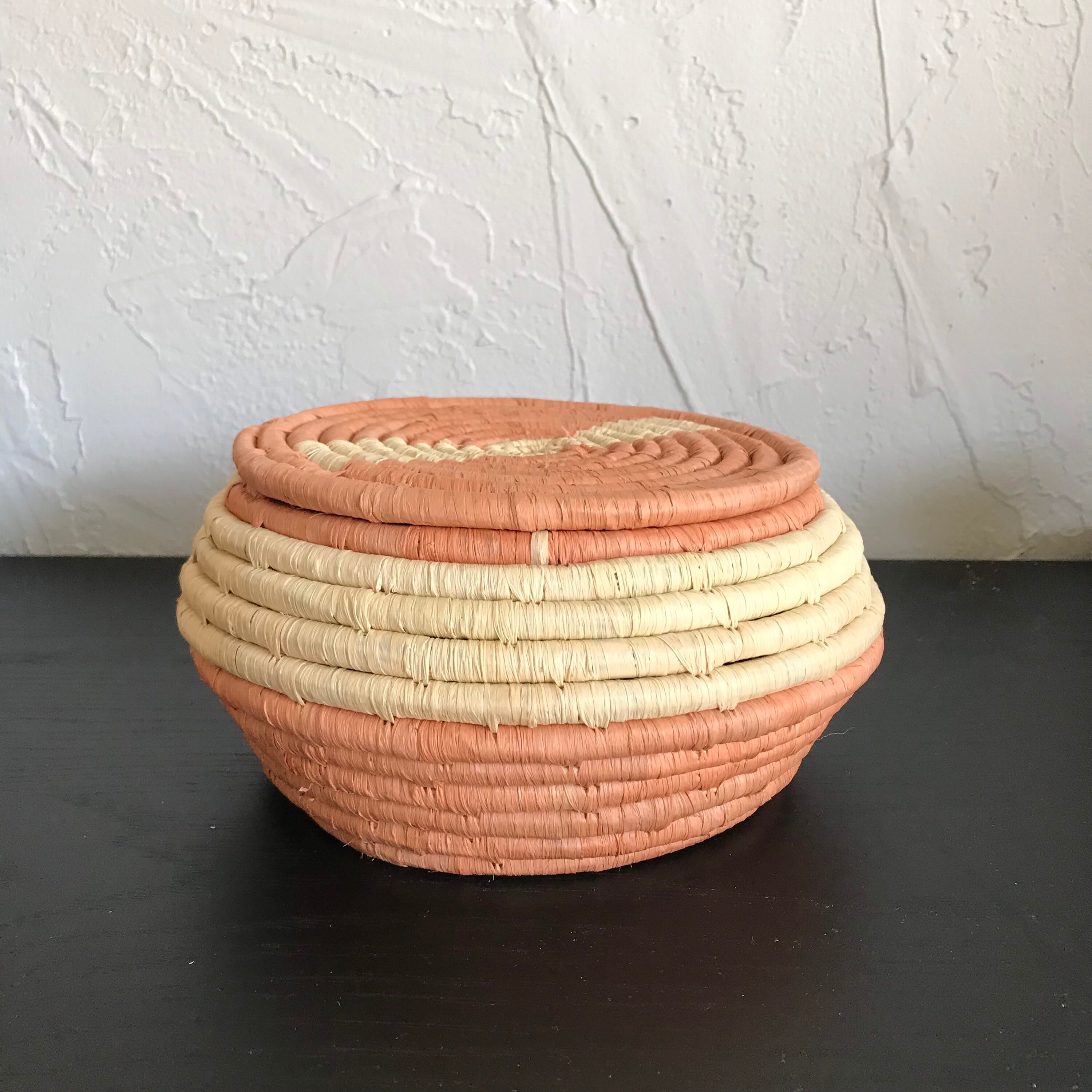 3 Nesting Baskets with Lids Small Storage Baskets Candy Etsy