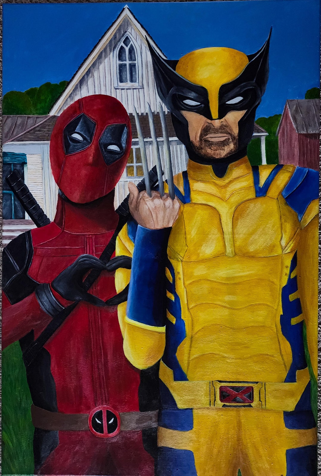 Deadpool and Wolverine Painting - Etsy
