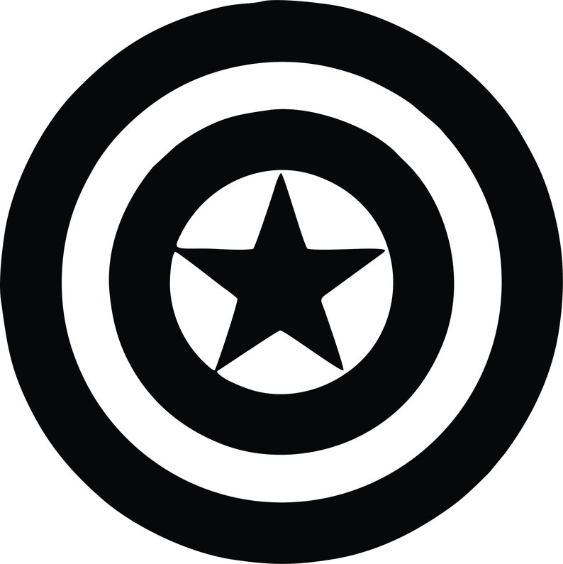 Captain America Logo Svg Png Jpeg Dwg Eps Clip Art Silhouette Etsy