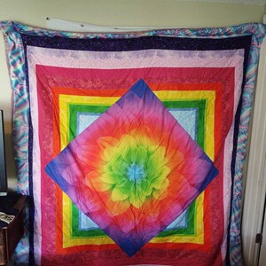 78X90 Rainbow flower plush Sherpa fleece blanket