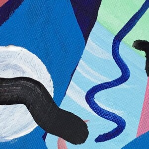 Abstract Original Acrylic Painting Beach and Tropical D 40 Cm Nude