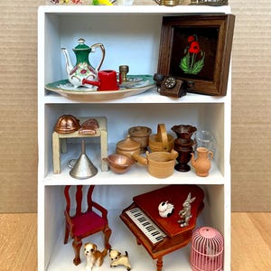 Roombox, drobiazgi vintage, miniatury i drobiazgi, miniaturowe domki dla lalek, półki na drobiazgi, tacki do drukarek, pudełka na drobiazgi, bibeloty