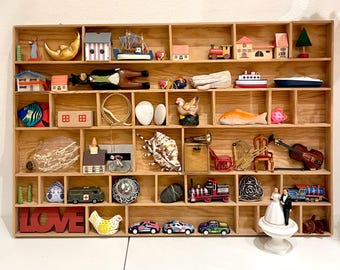 ShadowBox, colección de miniaturas y chucherías, caja de coleccionistas de Wunderkammer antiguo, componentes de curiosidades, ensamblaje, bandejas de imprenta