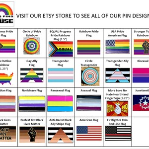 Gay Pride Rainbow Flag 1 Lapel Pin Badge LGBTQ Supports Charity image 4