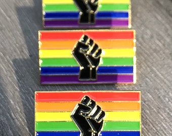 Stronger Together Pride Rainbow Flag - Set of 3 - 1" Lapel Pin Badge LGBT Gay LGBTQ+ Lesbian Bisexual Transgender Unity Equality