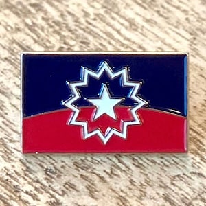 Juneteenth Flag 1&quot; Lapel Pin Badge Silver Black Lives Matter BLM MLK Equality Unity Justice Protest Stronger Together Supports Charity