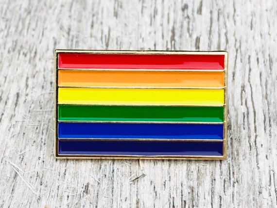 Gay Pride Rainbow Flag 1 Lapel Pin Badge Lgbt Lgbtq Etsy