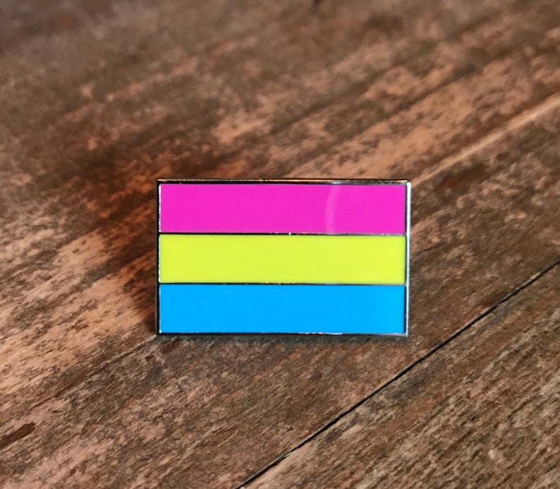 Pansexual Pride Pink Yellow Blue Flag 1 Lapel Pin Badge | Etsy