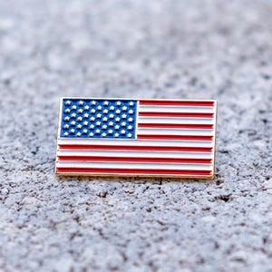 American Flag Enamel 1&quot; Lapel Pin United States USA VOTE Equality Unity America the Beautiful Veterans Supports Charity