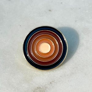 Shades of Unity Circle 1" Enamel Lapel Pin Black Lives Matter Stripe Badge Gold BLM Juneteenth MLK Equality Unity Justice Supports Charity