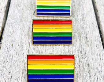 Gay Pride Rainbow Flag Lapel Pin Set - Supports Charity