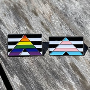 Gay & Trans Ally Emalj Pin Set: Stöd för HBTQ Pride