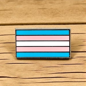 Transgender Pride Flag Lapel Pin: LGBTQ+ Enamel Pin - Supports Charity