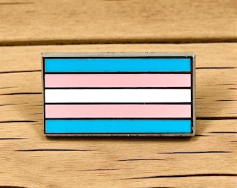 Transgender Pride Flag Lapel Pin: LGBTQ+ Enamel Pin - Supports Charity