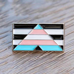 Transgender Ally  Flag 1" Lapel Pin Badge LGBT LGBTQ+ Trans Tran Equality Unity Supports Charity