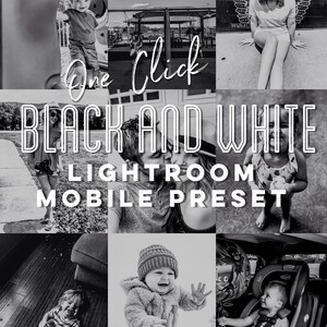 One Click Black and White Mobile Preset