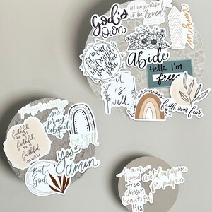 Christian Sticker Pack, Bible Sticker, Faith sticker pack, Scripture, Encouraging, Bible Verse Stickers, Hydroflask Vinyl Stickers