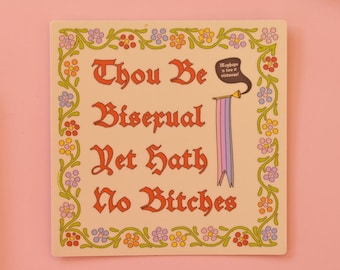 Funny Medieval Bisexual Sticker