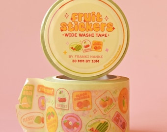 Fruit Sticker Washi Tape | Wide 30mm Tape