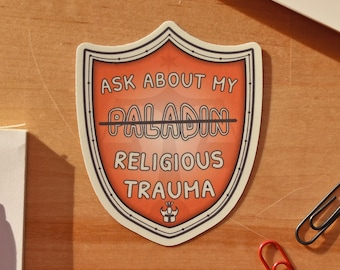 Religious Trauma | Paladin Class Sticker