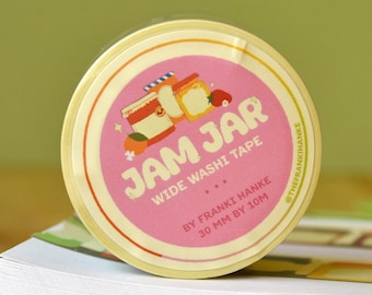Jam Jar Washi Tape | Wide 30mm Labeling Tape
