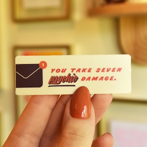 Psychic Damage Email Notification Sticker | Gift for DM