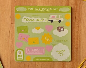 Pen Pal Sticker Sheet - Mail Decorating Stickers