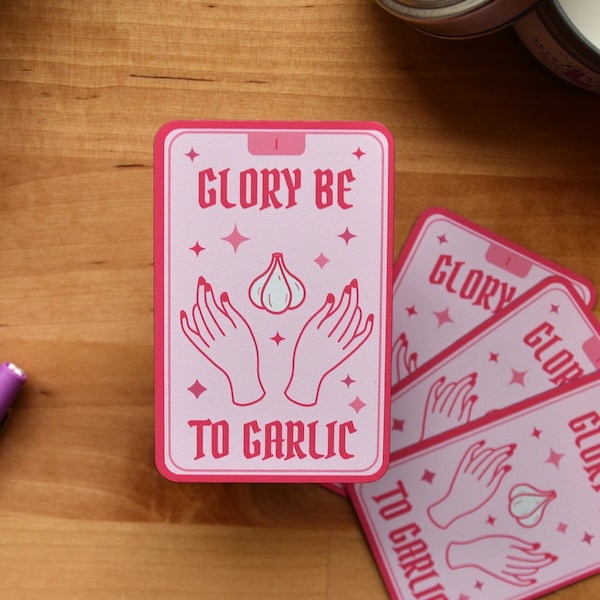 Glory Be to Garlic - Fridge Magnet - Chef / Cook / Foodie Gift