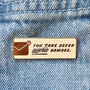 Psychic Damage Enamel Pin: Dungeons and Dragons TTRPG Gift