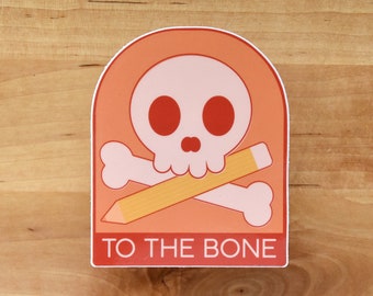 Till Death We Do Art | Artist Skull & Bones Vinyl Sticker