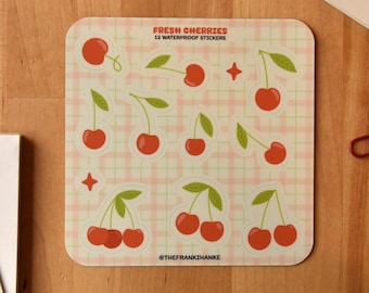 Mini Cherry Waterproof Sticker Sheet