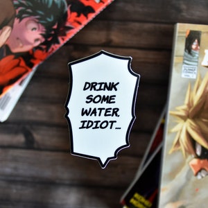 Self Care Reminder from “Lord Explosion Murder” Stickers - Drink Water, Take Meds
