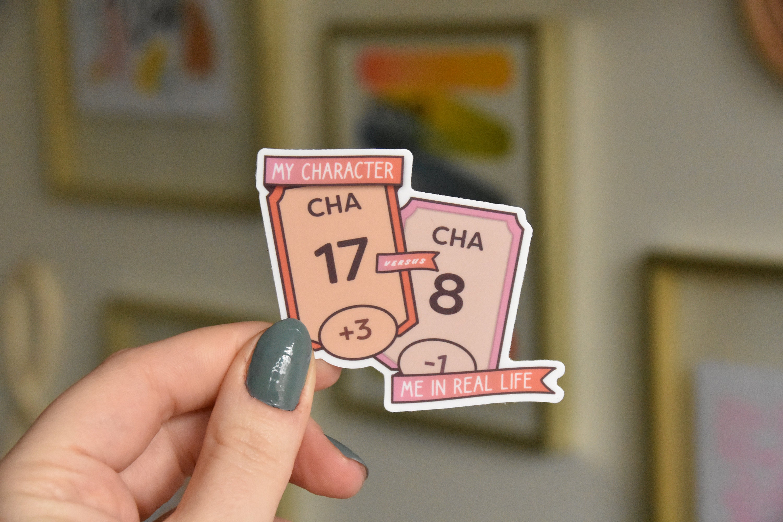 Charisma Sticker Charisma Check Sticker - Dnd Character Decal - Etsy