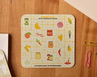 Mini Food Waterproof Sticker Sheet
