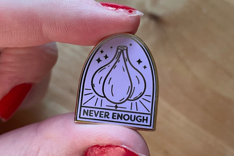 Never Enough Garlic Hard Enamel Pin Garlic Decal Chef / Cook / Foodie Sticker image 2