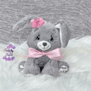 Flower Girl Gift, Flower Girl Plush, Flower Girl Bunny rabbit,Personalized bunny,Keepsake bunny,Wedding Party Gift,Flower Girl Proposal