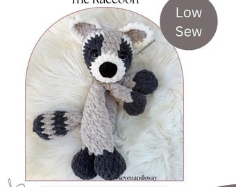 Rylee Raccoon crochet pattern, crochet raccoon, raccoon crochet, raccoon baby, raccoon amigurumi, crochet animals, raccoon lovey