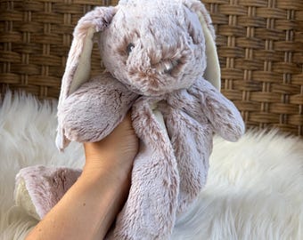 Bunny stuffed animal lovey, snuggler, baby lovey