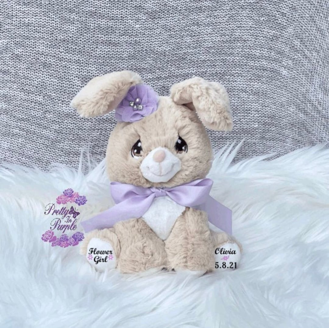 Flower Girl Gift, Flower Girl Plush, Flower Girl Bunny Rabbit ...