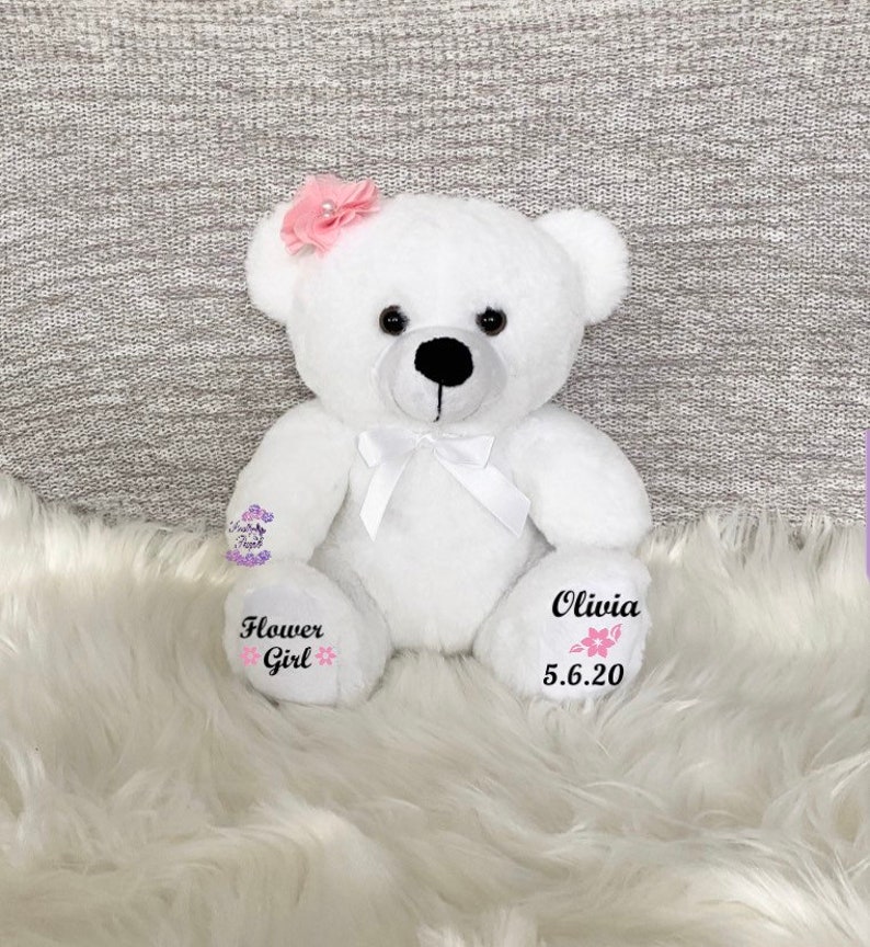 flower girl teddy bear gift