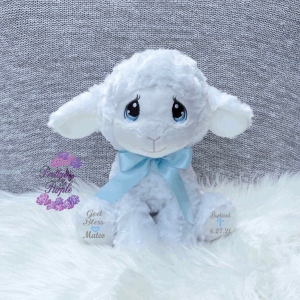 Personalized baptism gift, baptism teddy bear, baptism gift, bear stuffed animal, Baptism bear plush, Custom baptized gift, dedication gift