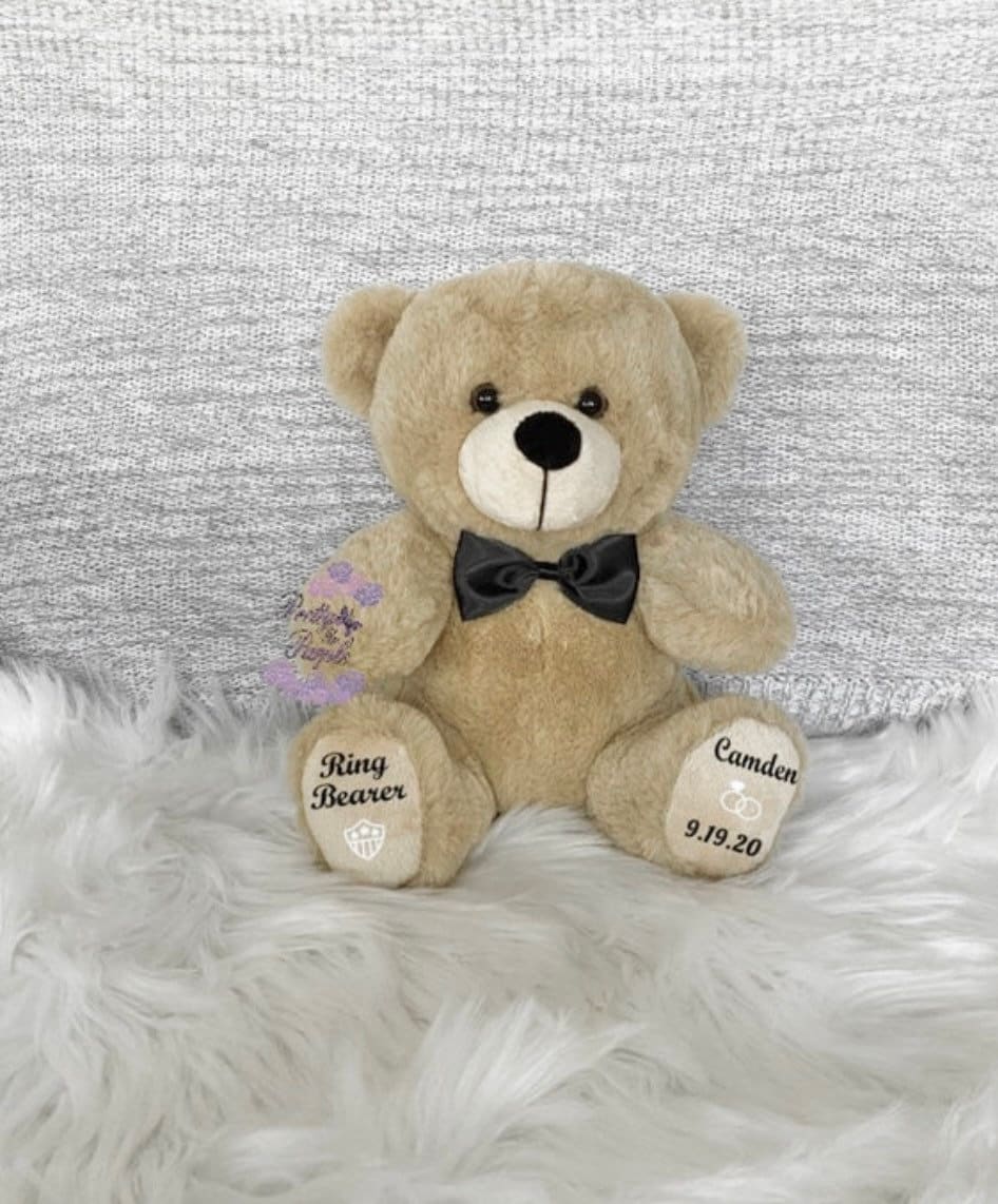 Ring bearer gift, ring bearer teddy bear stuffed animal, ring bearer …
