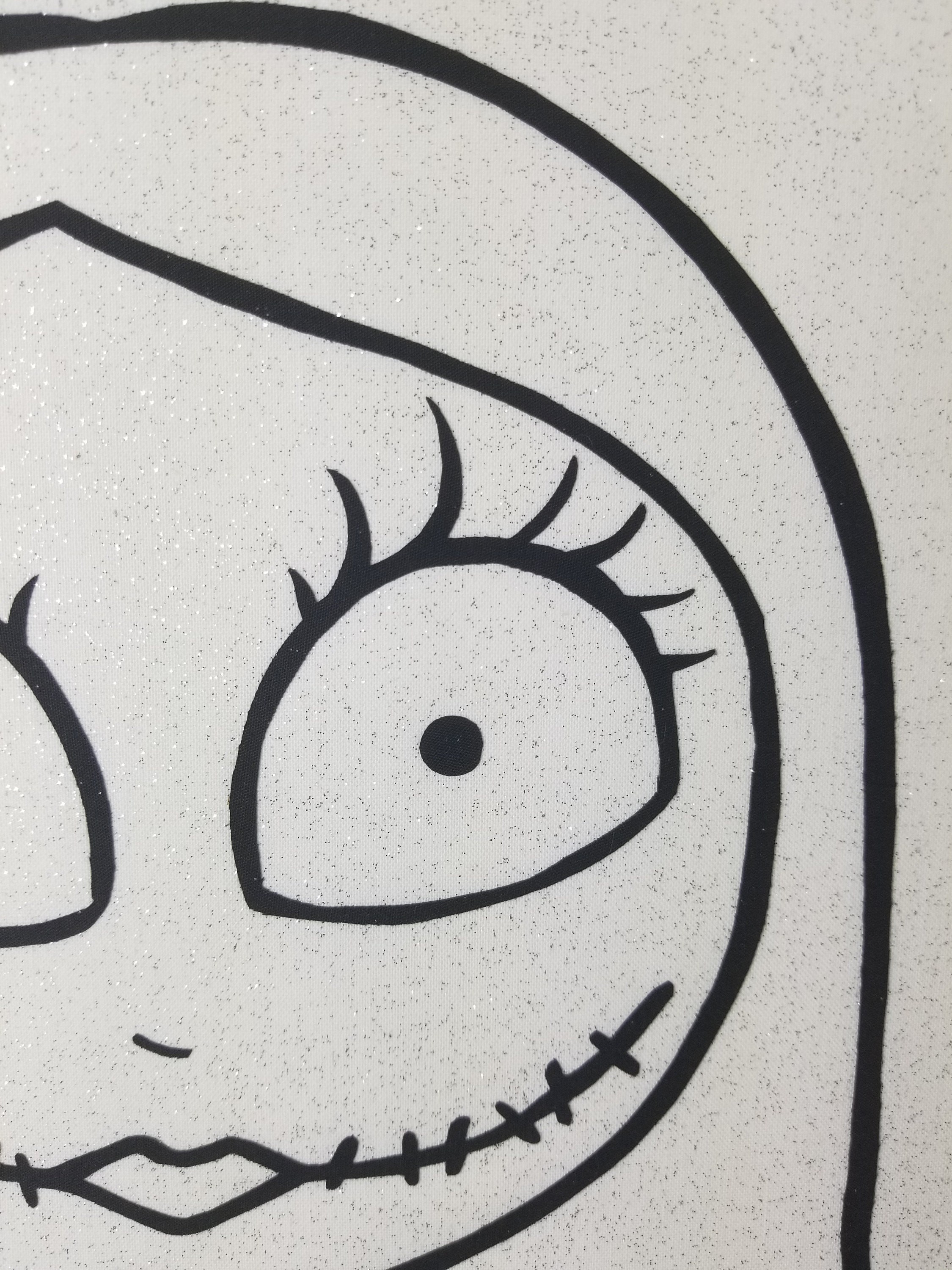 Sally Fabric Art Outline on Canvas Etsy