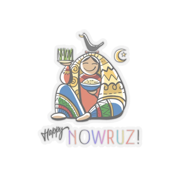 Kiss-Cut Stickers, Illustration, Happy Nowruz, Persian New Year