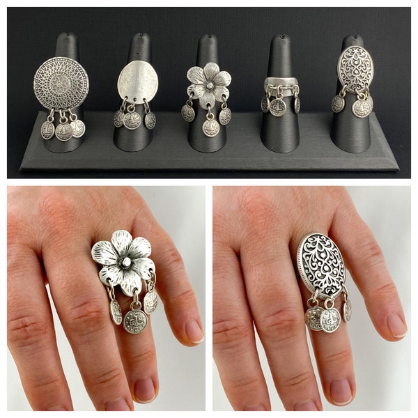 Dangle Charm Ring - Etsy