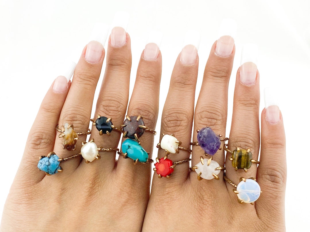 Minimalist Zodiac Bronze Rings Horoscope Constellation Virgo Etsy