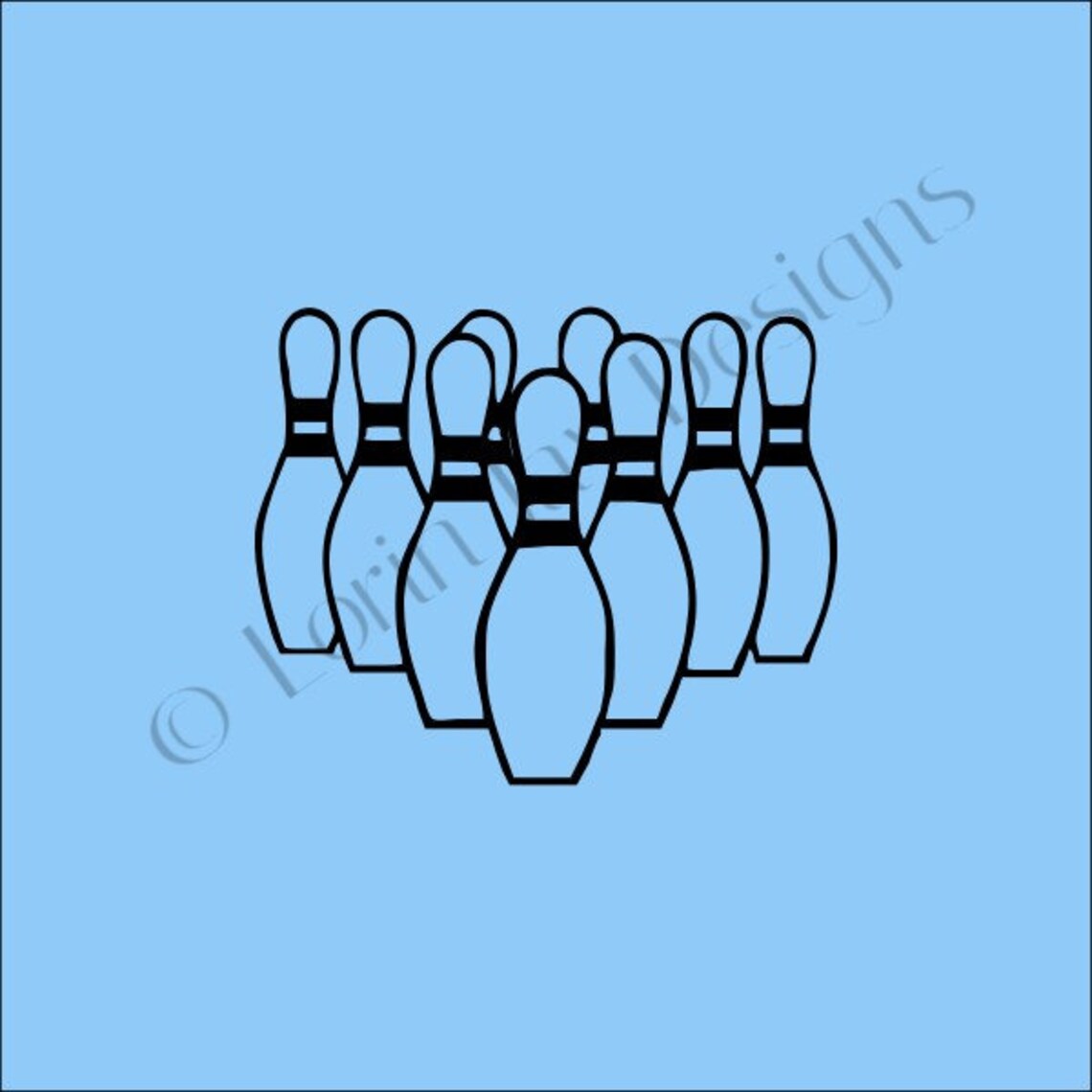 Bowling Pins Silkscreen Cookie Stencil Etsy